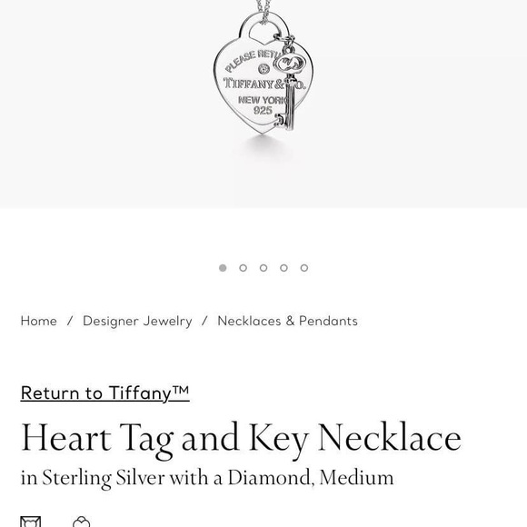 Brand new Tiffany Heart and key, has box and pouch. $350.00 - Picture 3 of 3